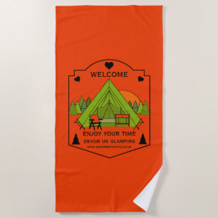 Bell Tent Glamping Business Beach Towel