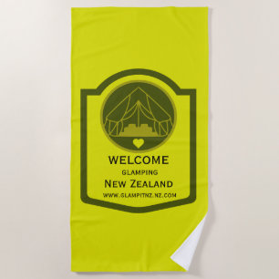 Bell Tent Glamping Business Beach Towel