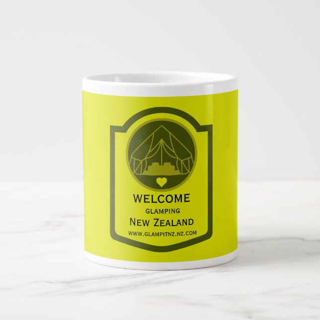 Bell Tent Glamping Business Giant Coffee Mug (Front)