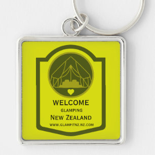 Bell Tent Glamping Business Keychain