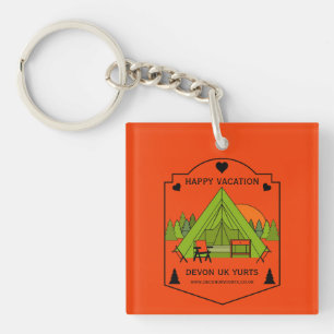 Bell Tent Glamping Business Keychain