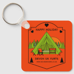 Bell Tent Glamping Business Keychain