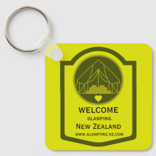 Bell Tent Glamping Business Keychain