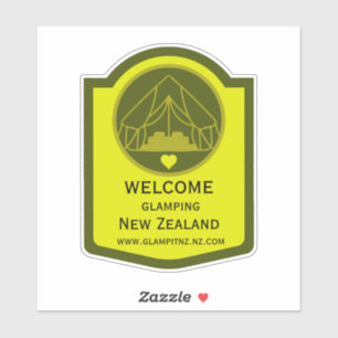 Bell Tent Glamping Business Sticker
