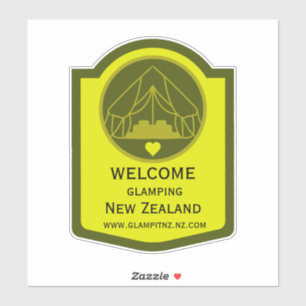 Bell Tent Glamping Business Sticker