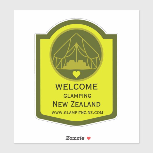Bell Tent Glamping Business Sticker (Sheet)