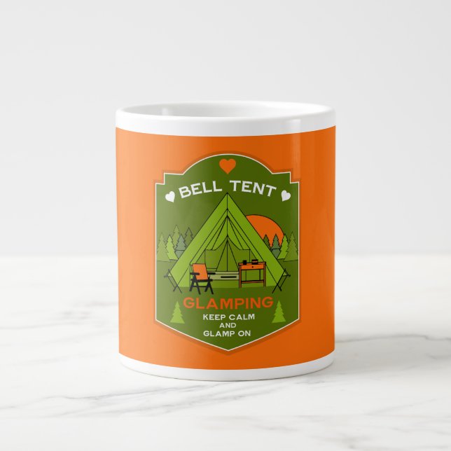 Bell Tent Glamping Giant Coffee Mug (Front)