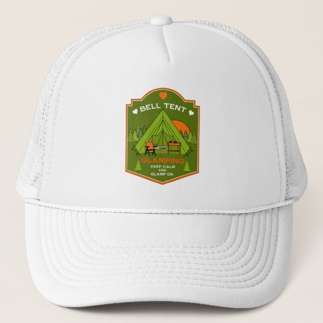 Bell Tent Glamping Trucker Hat (Front)