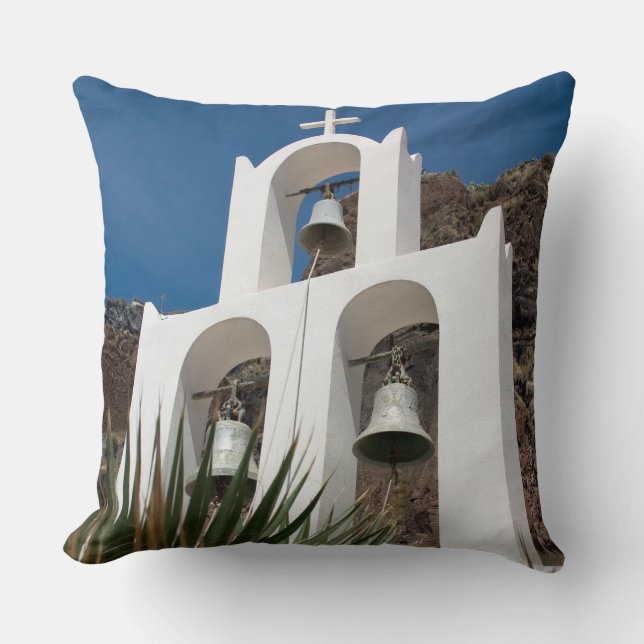 Bell tower throw pillow (Front)