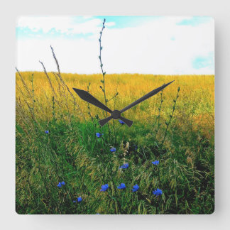 Bella Blue - Chicory Square Wall Clock