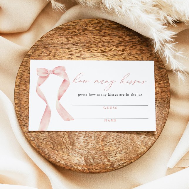 BELLA Blush Bow Tying the Knot Kisses for Mrs Business Card (Creator Uploaded)