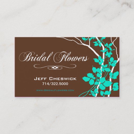 Customizable Bella Bridal Floral Arrangements Special Thanks Business Card