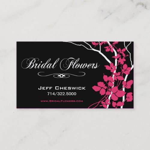 Bella Bridal Floral Arrangements Special Thanks Business Cards