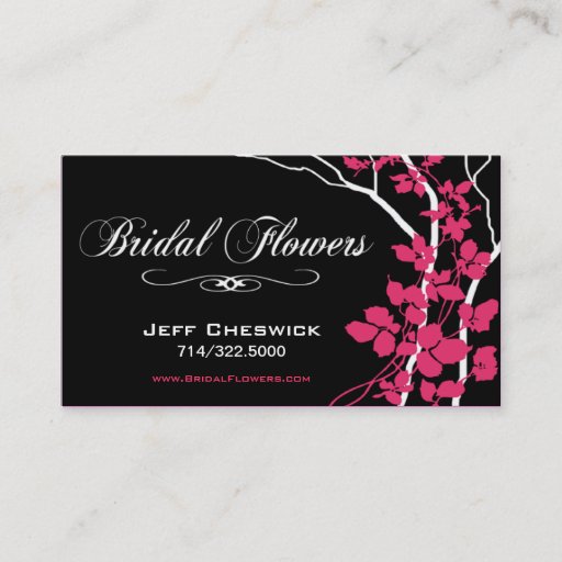 Customizable Bella Bridal Floral Arrangements Special Thanks Business Cards