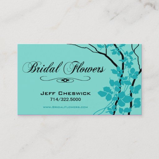 Customizable Bella Bridal Floral Arrangements Special Thanks Business Card Templates