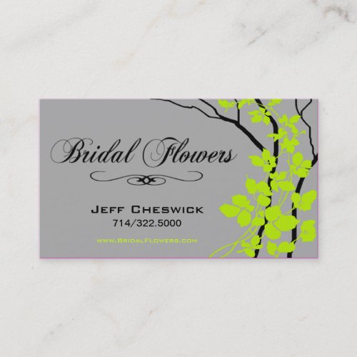 Bella Bridal Floral Arrangements Special Thanks Business Card Templates