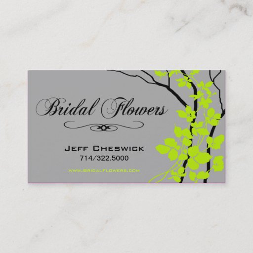 Customizable Bella Bridal Floral Arrangements Special Thanks Business Card Templates