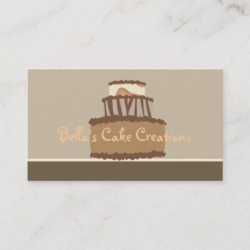 Customizable Bella Cake Business Card
