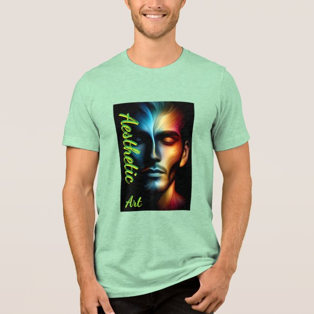 Bella+Canvas Men's Tri-blend T-Shirt, White, Adult Tri-Blend Shirt (Front)
