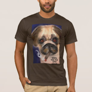 Pug with sunglasses and cigar - Dog - T-Shirt