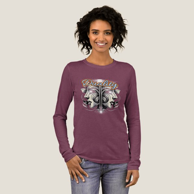 Bella+Canvas Tri-blend Long Sleeve Shirt, Solid Bl Tri-Blend Shirt (Full Front)
