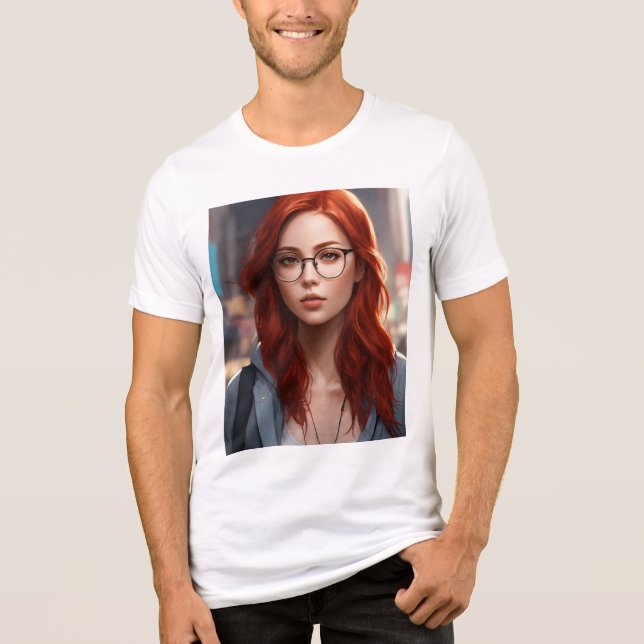Bella+Canvas Tri-blend T-Shirt, White, Adult L Shirt (Front)