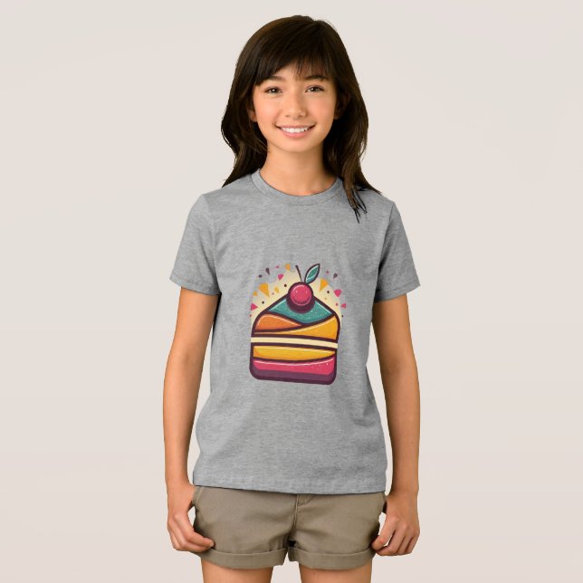 Bella+Canvas Youth Cake Design Tri-Blend Shirt (Front Full)