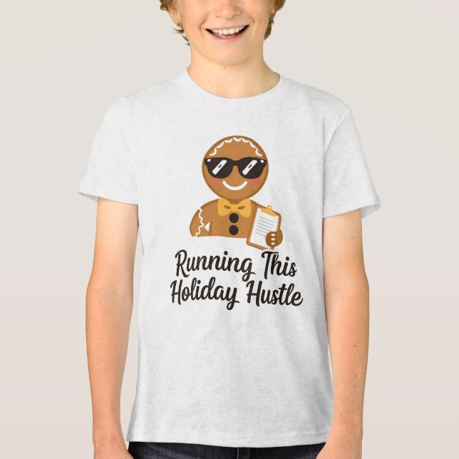 Bella+Canvas Youth Tri‑Blend T‑Shirt – Gingerbread Tri-Blend Shirt (Front)