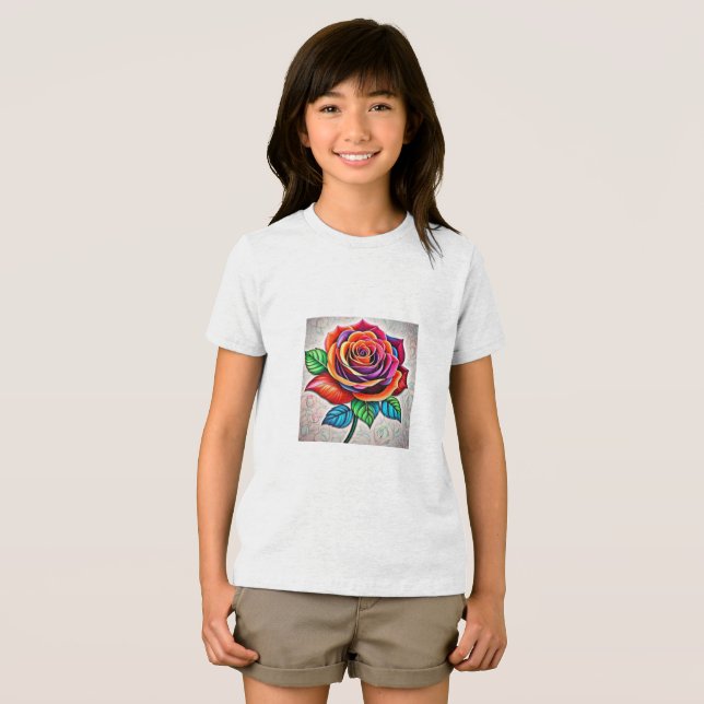 Bella+Canvas Youth Tri-blend T-Shirt, White Fleck, Shirt (Front Full)