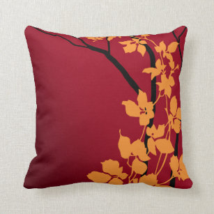 tangerine throw pillows