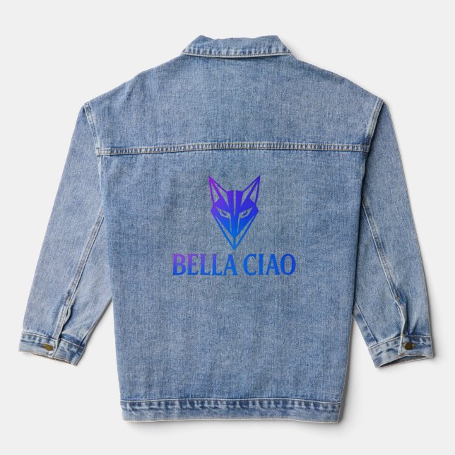 Bella Ciao Denim Jacket – Bold Fox Streetwear Styl (Back)