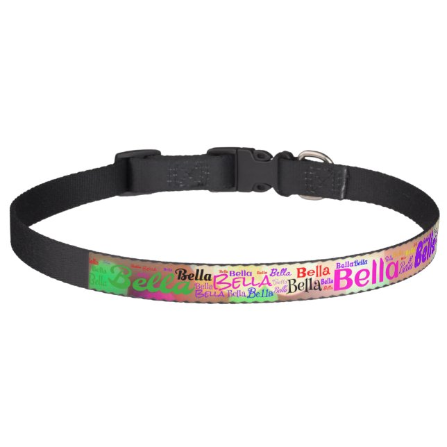Bella Custom Personalized Dog Collar | Large Dogs (Front)