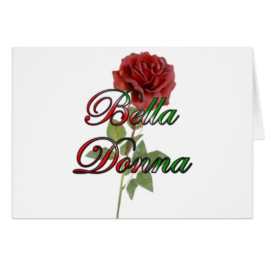 Bella Donna (Beautiful Lady) Cards (Front Horizontal)