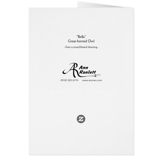 "Bella" - Great-horned Owl (Back)