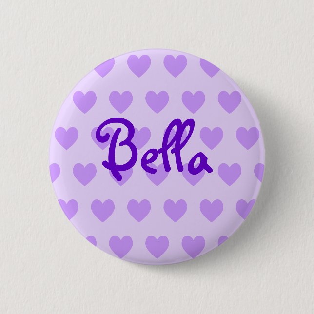 Bella in Purple Pinback Button (Front)