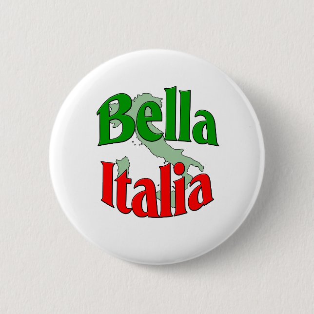 Bella Italia Pinback Button (Front)