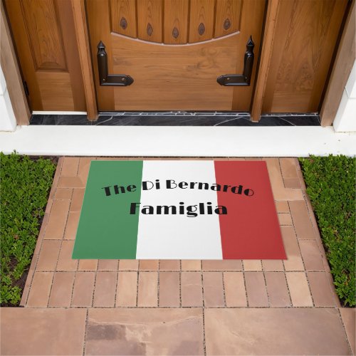 Bella Italia Welcome Doormat Flag of Italy