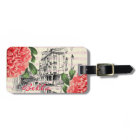 Bella Italy peony Luggage Tag