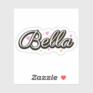 Bella name cute design sticker