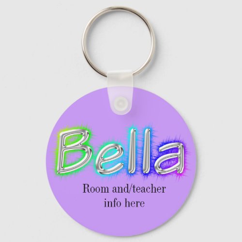 Bella Name Tag Key Chain