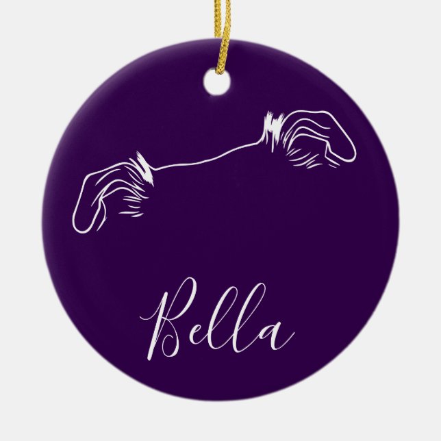 Bella Ornament (Paw Prints) (Front)