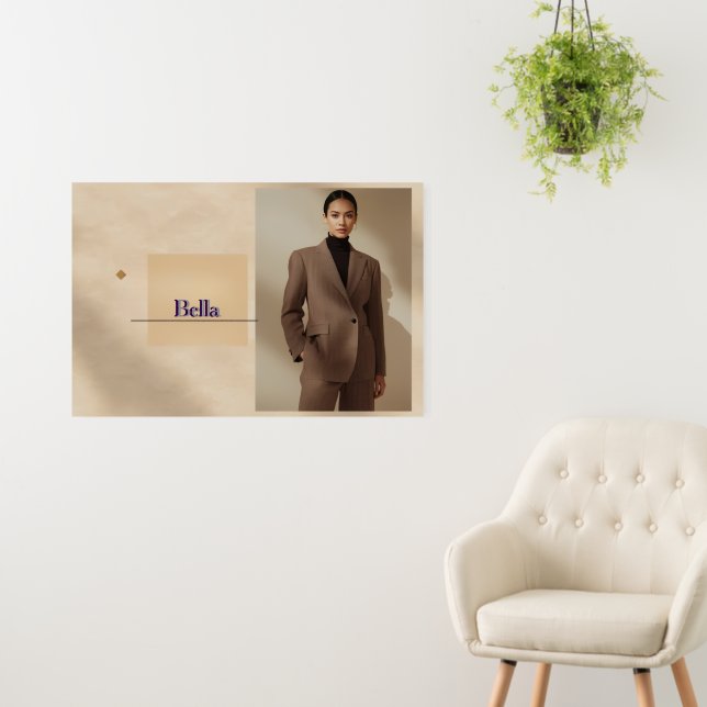 Bella Pastel-Soft Minimalist Name Poster (In Situ (Wall))