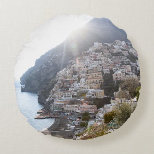 Bella Positano 2 travel wall art  Round Pillow