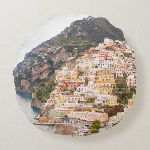 Bella Positano 4 travel wall art  Round Pillow