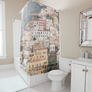 Bella Positano #5 #travel #wall #art  Shower Curtain