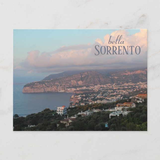 "Bella Sorrento" Italian Coastline Postcard (Front)