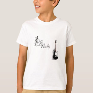 Bella t-shirt+Canvas Crew, Neon Yellow Guitar T-Shirt