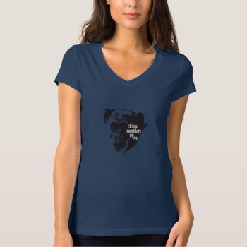Bella V-neck Tee With Jody Image For Small Women by ChimpsNW at Zazzle