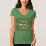 Bella V-Neck Women's T-Shirt<br><div class="desc">Design your own bella womens v-neck shirt on Zazzle.com. Our design tool allows you to upload & add your art, designs, or picture to create a one of a kind bella womens v-neck shirt! Add text using professional fonts & see a preview of your creation. Zazzle