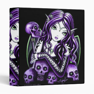 "Belladonna" Gothic Purple Skull Faerie Binder